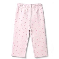 Bonfino 100% Cotton Knit Full Sleeves Co-Ords Shirt & Pyjama Night Suit with Polka Dots Print - Pink