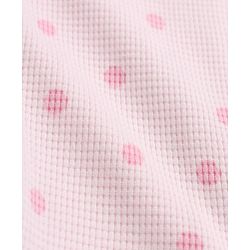 Bonfino 100% Cotton Knit Full Sleeves Co-Ords Shirt & Pyjama Night Suit with Polka Dots Print - Pink