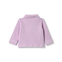 Bonfino 100% Cotton Knit Full Sleeves Co-Ords Shirt & Pyjama Night Suit - Lilac