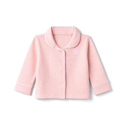 Bonfino 100% Cotton Knit Full Sleeves Shirt & Pyjama Night Suit with Heart Embroidery - Light Pink