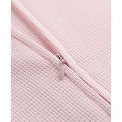 Bonfino 100% Cotton Waffle Knit Full Sleeves Sleep Suit with Heart Print & Made with Love Patch Pack of 3 - White, Light Pink, Peach