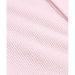 Bonfino 100% Cotton Knit Waffle Full Sleeves Romper With Cap - Pink