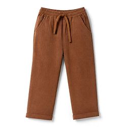 Bonfino 100% Cotton Woven Double Gauze Half Sleeves Shirt & Trouser Set - Navy Blue & Brown