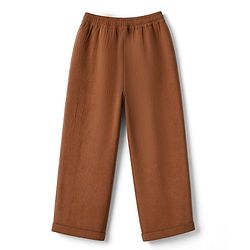 Bonfino 100% Cotton Woven Double Gauze Half Sleeves Shirt & Trouser Set - Navy Blue & Brown