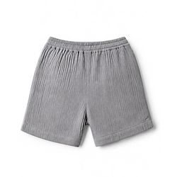 Bonfino 100% Cotton Woven Double Gauze Pull on Short - Grey