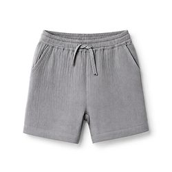Bonfino 100% Cotton Woven Double Gauze Pull on Short - Grey