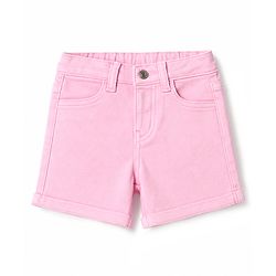Bonfino Woven Washed Shorts - Pink