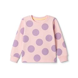 Bonfino 100% Cotton Knit Full Sleeves Co-Ords T-Shirt & Pyjama Night Suit with Polka Dots Print Set of 3 - Pink Lavender & Yellow