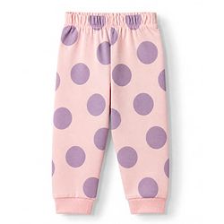 Bonfino 100% Cotton Knit Full Sleeves Co-Ords T-Shirt & Pyjama Night Suit with Polka Dots Print Set of 3 - Pink Lavender & Yellow