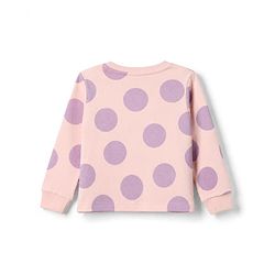 Bonfino 100% Cotton Knit Full Sleeves Co-Ords T-Shirt & Pyjama Night Suit with Polka Dots Print Set of 3 - Pink Lavender & Yellow