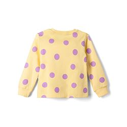 Bonfino 100% Cotton Knit Full Sleeves Co-Ords T-Shirt & Pyjama Night Suit with Polka Dots Print Set of 3 - Pink Lavender & Yellow