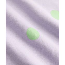 Bonfino 100% Cotton Knit Full Sleeves Co-Ords T-Shirt & Pyjama Night Suit with Polka Dots Print Set of 3 - Pink Lavender & Yellow