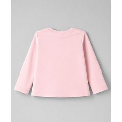 Bonfino 100% Cotton Knit Full Sleeves T-Shirt & Pyjama Night Suit with Flower & Polka Dots Print - Light Pink