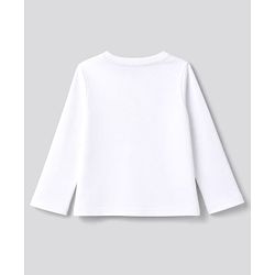 Bonfino 100% Cotton Knit Full Sleeves T-Shirt & Pyjama Night Suit with Heart Floral & Cherry Print - White