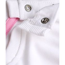 Bonfino 100% Cotton Knit Full Sleeves T-Shirt & Pyjama Night Suit with Heart Floral & Cherry Print - White