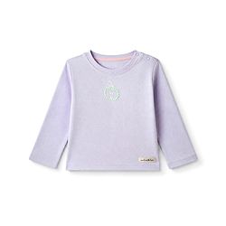 Bonfino 100% Cotton Knit Full Sleeves T-Shirt & Pyjama Night Suit with Apple Print - Lavender