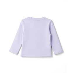 Bonfino 100% Cotton Knit Full Sleeves T-Shirt & Pyjama Night Suit with Apple Print - Lavender