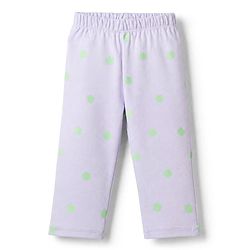 Bonfino 100% Cotton Knit Full Sleeves T-Shirt & Pyjama Night Suit with Apple Print - Lavender