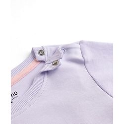 Bonfino 100% Cotton Knit Full Sleeves T-Shirt & Pyjama Night Suit with Apple Print - Lavender