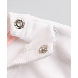 Bnfino 100 % Cotton Knit Full Sleeves T-Shirt & Pyjama Night Suit with Heart Print - White