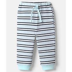 Bonfino 100% Cotton Knit Full Sleeves Whale Printed T-Shirt & Yarn Dyed Pyjama Night Suit Set - Light Blue