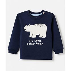 Bonfino 100% Cotton Yarn Dyed Knit Full Sleeves Co-ord Striped T-Shirt & Pajama Night Suit with Walrus & Polar Bear Print Pack of 2 - Navy Blue & Light Blue