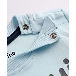 Bonfino 100% Cotton Yarn Dyed Knit Full Sleeves Co-ord Striped T-Shirt & Pajama Night Suit with Walrus & Penguin Print Pack of 3 - Navy Blue, Cream & Light Blue