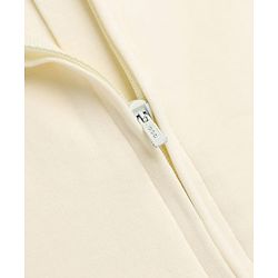 Bonfino 100% Cotton Yarn Dyed Knit Front Open Zipper Full Sleeves Striped Sleep Suits with Penguin Print Pack of 3 - White Navy Blue & Cream