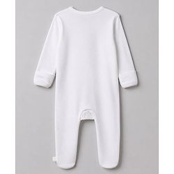 Bonfino 100% Cotton Knit Full Sleeves Front Open Zipper Sleepsuits with Walruse Penguin Polar Bear Reindeer Print Pack of 3 - White & Light Blue