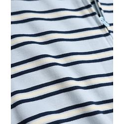 Bonfino 100% Cotton Yarn Dyed Knit Front Open Zipper Full Sleeves Solid Sleep Suits with Striped Pack of 5 - White, Navy Blue, Light Blue & Maroon