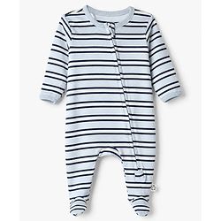 Bonfino 100% Cotton Yarn Dyed Knit Front Open Zipper Full Sleeves Solid Sleep Suits with Striped Pack of 5 - White, Navy Blue, Light Blue & Maroon