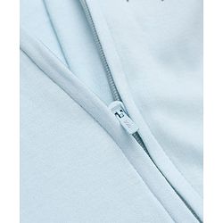 Bonfino 100% Cotton Yarn Dyed Knit Front Open Zipper Full Sleeves Striped Sleep Suits with Penguin Print Pack of 3 - White Navy Blue & Light Blue