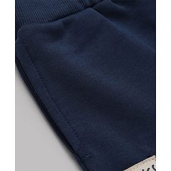 Bonfino 100% Cotton Knit Above Knee Length Cargo Shorts with Buddies Print Pack of 3 in Cream Blue
