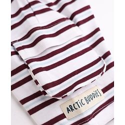 Bonfino 100% Cotton Knit Above Knee Length Cargo Shorts with Elasticated Pull Ons and Buddies Patch Pack of 3 in Maroon White