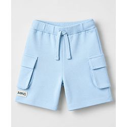 Bonfino 100% Cotton Knit Above Knee Length Cargo Shorts with Elasticated Pull Ons and Buddies Patch Pack of 3 in Maroon White