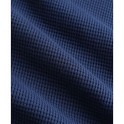 Bonfino 100% Cotton Waffle Knit Structure Fabric Oversized T-Shirt and Shorts Set - Navy Blue