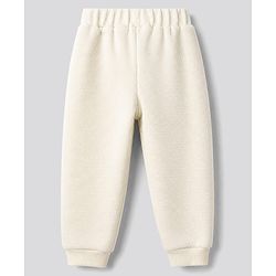 Bonfino 100% Cotton Waffle Knit Structure Fabric Solids Full Sleeves Henley T-Shirt and Solids Pyjama Set - Off White