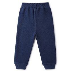 Bonfino 100% Cotton Knit Full Sleeves T-Shirt & Pyjama Night Suit - Navy Blue