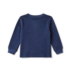 Bonfino 100% Cotton Knit Full Sleeves T-Shirt & Pyjama Night Suit - Navy Blue