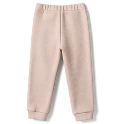 Bonfino 100% Cotton Waffle Knit Structure Fabric Solids Full Sleeves Crew Neck T-Shirt and Solids Pyjama Set - Beige