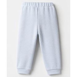 Bonfino 100% Cotton Waffle Knit Structure Fabric Solids Full Sleeves Crew Neck T-Shirt and Solids Pyjama Set - Light Blue