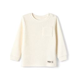 Bonfino 100% Cotton Knit Full Sleeves Co-Ords T-Shirt & Pyjama Night Suit - Offwhite