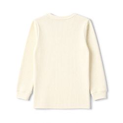 Bonfino 100% Cotton Knit Full Sleeves Co-Ords T-Shirt & Pyjama Night Suit - Offwhite