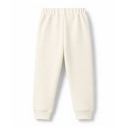 Bonfino 100% Cotton Knit Full Sleeves Co-Ords T-Shirt & Pyjama Night Suit - Offwhite