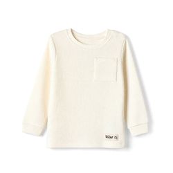 Bonfino 100% Cotton Knit Full Sleeves Co-Ords T-Shirt & Pyjama Night Suit - Offwhite