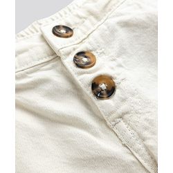 Bonfino 100% Cotton Woven Full Length Loose Fit Trouser in Offwhite