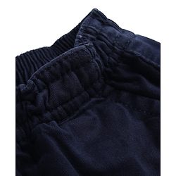 Bonfino Cotton Elastane Woven Short Length Shorts in Navy Blue