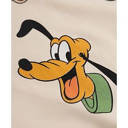 Bonfino Disney 100% Cotton Fleece Knit Full Sleeves Sweatshirt and Jogger with Mickey Mouse & Friends Characters Print - Off White