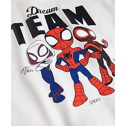 Bonfino Marvel Interlock Knit Full Sleeves T-Shirt & Pyjama Night Suit with Spider Man Graphics - Grey