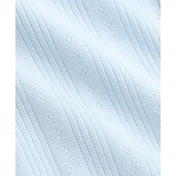 Bonfino Elastane Knit Full Sleeves Solid Sleepsuit Pack of 2 - White & Light Blue